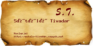 Sétáló Tivadar névjegykártya